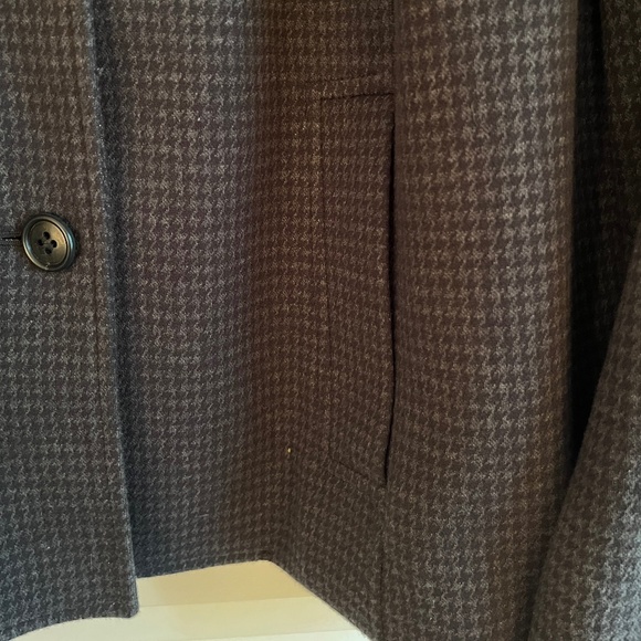 Talbots Cotton Blend 4 Button Black Gray Houndstooth Jacket Sz 1X - Picture 3 of 6